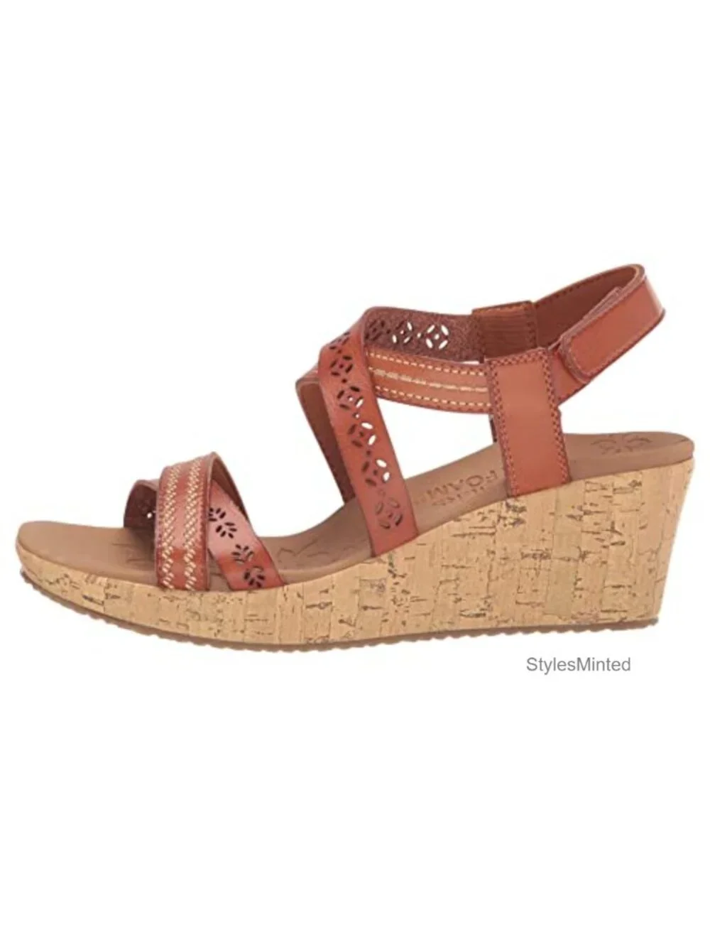Skechers Women's Beverlee Wedge Sandal with Luxe Foam Footbed